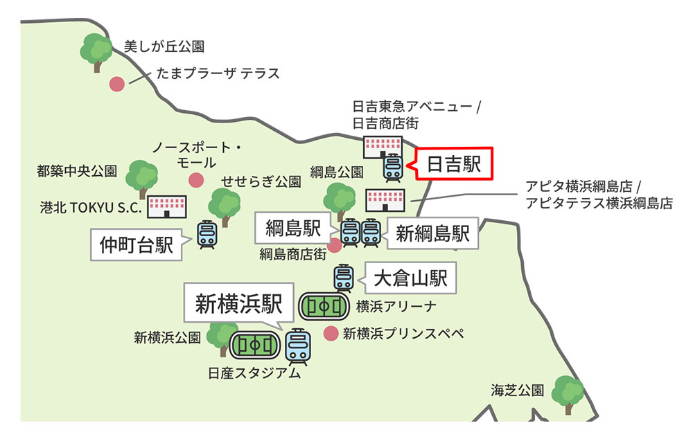 日吉駅マップ（施設）