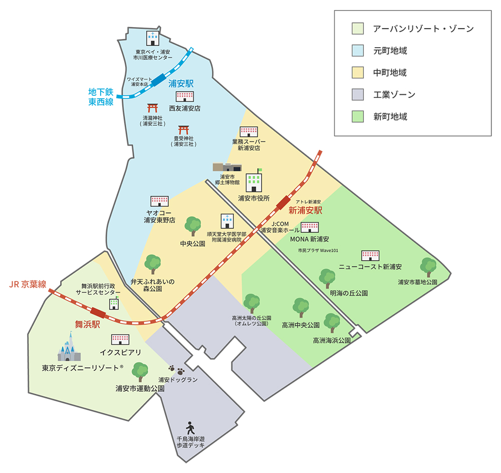 浦安市マップ（施設）