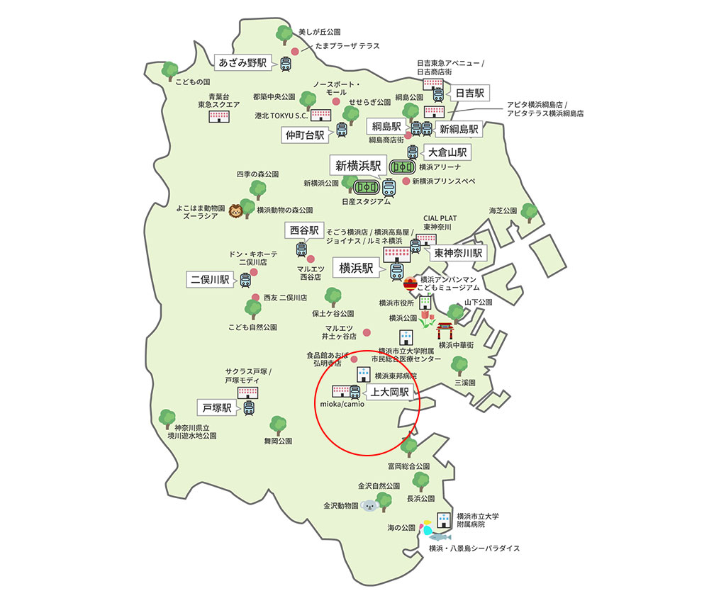 上大岡駅マップ（施設）・パソコン用画像