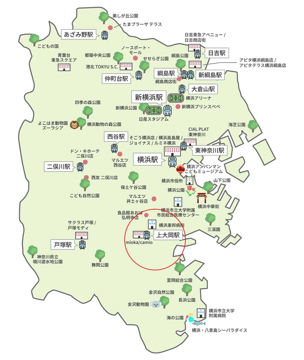 上大岡駅マップ（施設）：スマートフォン用画像