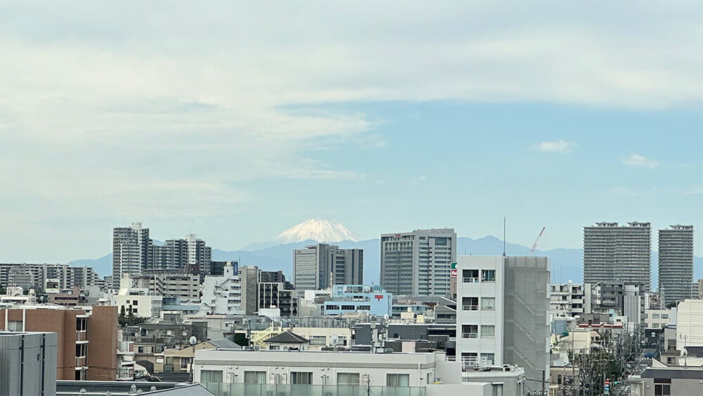 ベランダから見える富士山