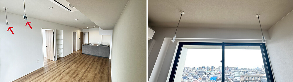 室内干しに便利な物干しスペース