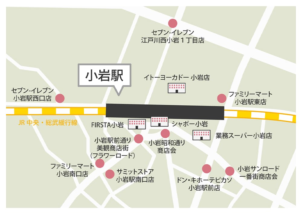 小岩駅周辺MAP