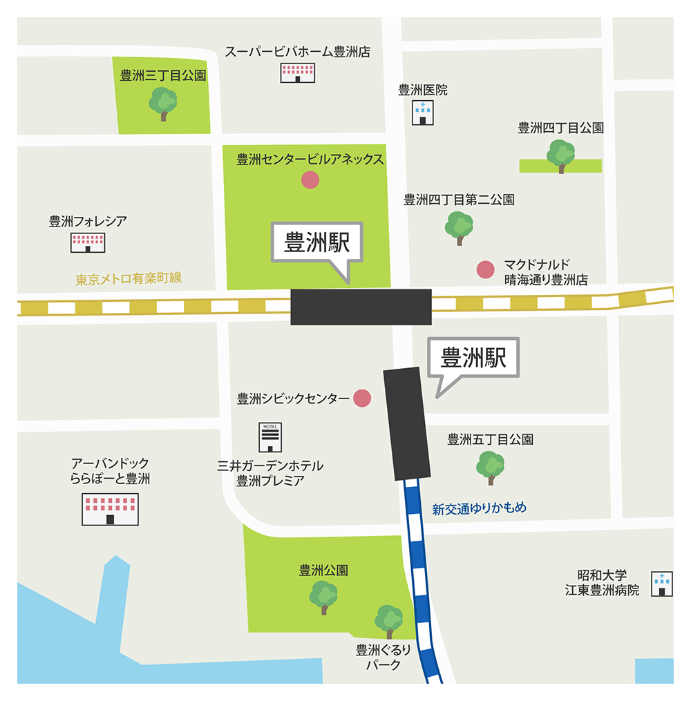 豊洲駅周辺MAP