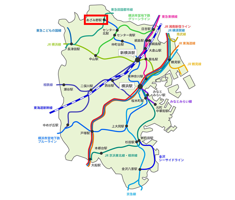 横浜市内・路線地図①