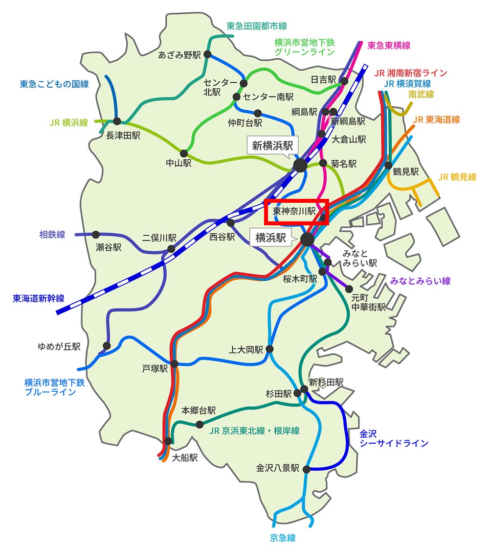 横浜市内・路線地図②