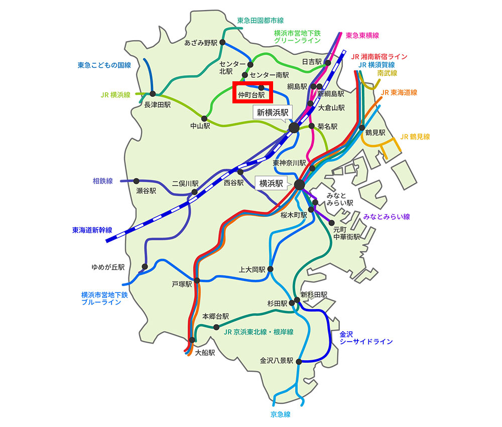 横浜市内・路線地図①