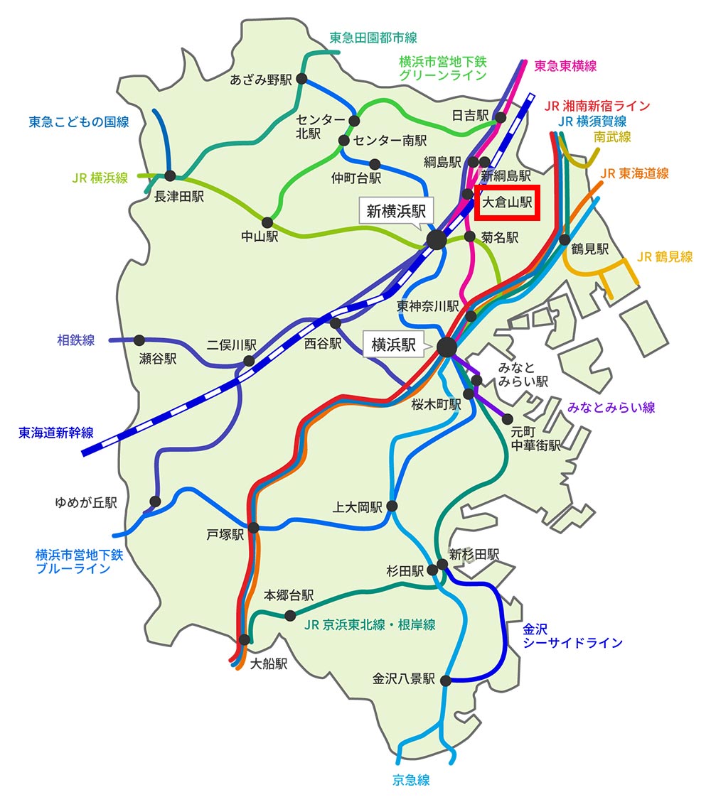 横浜市内・路線地図②