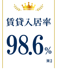 賃貸入居率98.6%